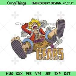 luffy gear 5 embroidery design anime one piece file