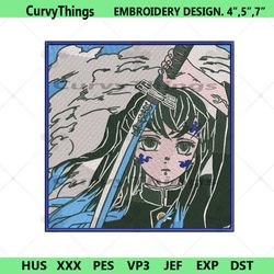 kimetsu sword panel embroidery design anime demon slayer file