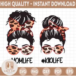 Leopard Mom Life Kid Life png, Funny Orange Leopard Designs, Family Matching Gift, Aviator Glasses, Sublimation Designs,