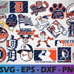 Detroit Tigers bundle logo, svg, png, eps, dxf 2