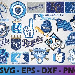 kansas city royals bundle logo, svg, png, eps, dxf 2