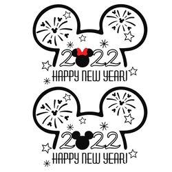 Disney Mouse Happy New Year 2022 Svg Bundle, New Year Svg, Happy New Year 2022 Svg