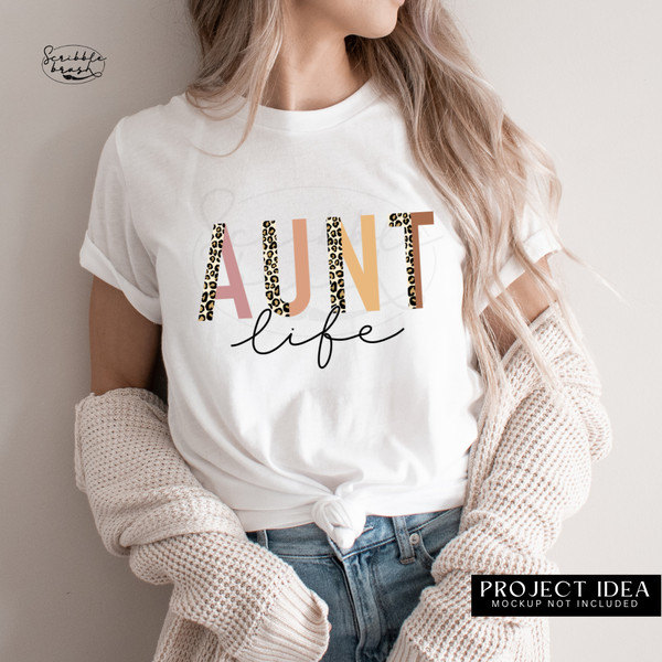 Half leopard Boho Aunt Life shirt mockup.png