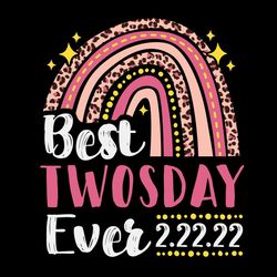 Best Twoday Ever Svg, Happy Twosday 2022 Svg, Leopard Pink Twosday Svg
