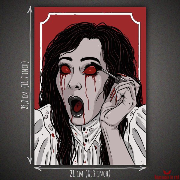 Spooky and funny Bloody Mary poster