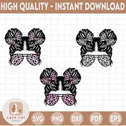 pink leopard skull png, mom life, kid life, family matching gift, sublimation png, digital file, print file