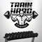 Train Hard Workout Bodybuilder Gym Fitness Crossfit Coach Sport Muscles