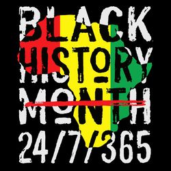 Black History Month 24/7/365 Svg, Africa Map Svg, Melanin 2022 Svg