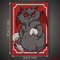 Scary and funny demon cat poster