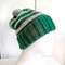 Slytherin pompom hat handknit women hat Slytherin hat Warm hats Winter hat Griffindor hat Women hats