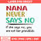 Nana Never Says No If She Says No, You Are Not Her Grandkids Svg, Png Dxf Eps File.jpg