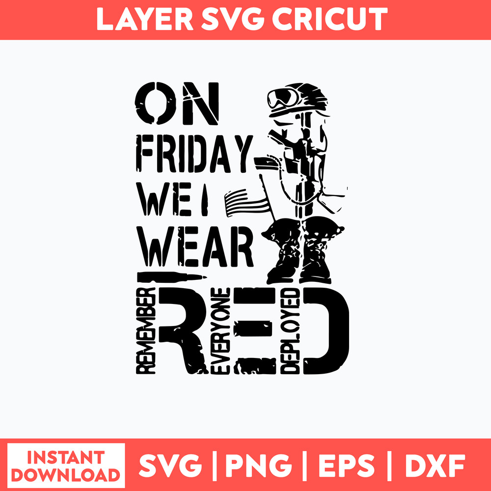 On Friday We Wear Red Svg, Png Dxf Eps File.jpg