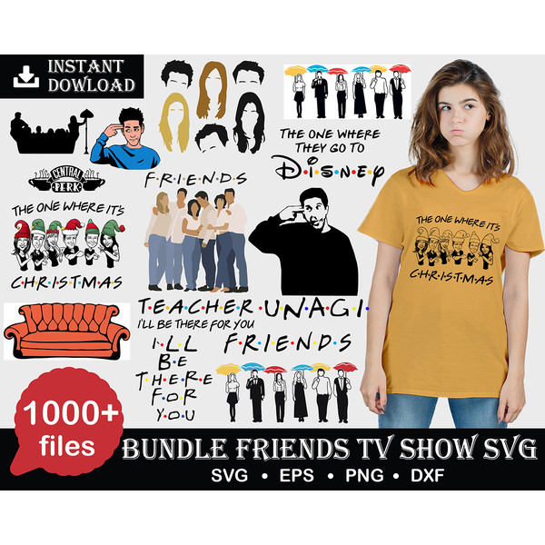 1000 Friends SVG Bundle,Friends TV Show SVG Bundle,Friends Clipart,Friends Quote Clipart,Friends Font Svg, Vector Digital Print Instant Download.jpg