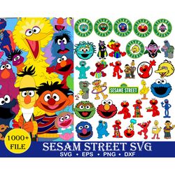 1000 Sesame street svg, elmo svg, sesame street, cookie monster svg, elmo birthday svg, sesame svg, sesame cut file, ses