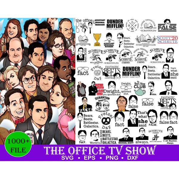 1000 The Office Svg, The Office TV show Svg, High quality designs, The Office Cut File for Cricut, Paper Company Svg, Schrute Farms, PNG DXF.jpg