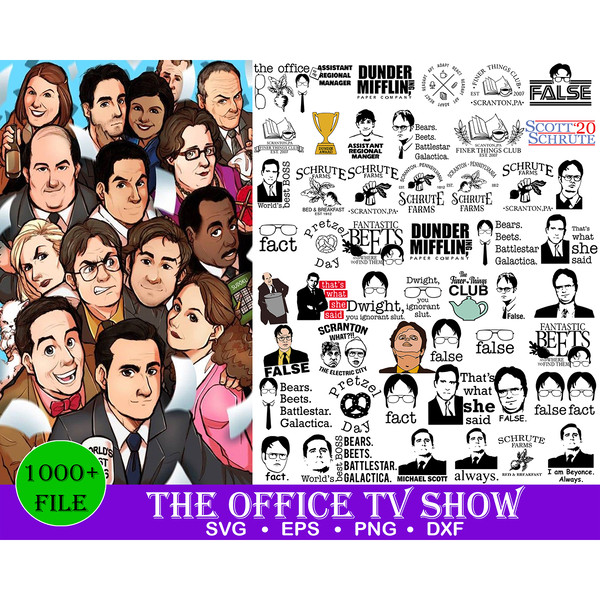 1000 The Office Svg, The Office TV show Svg, High quality designs, The Office Cut File for Cricut, Paper Company Svg, Schrute Farms, PNG DXF.jpg