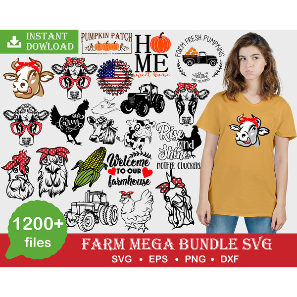 1200 Farm Life SVG Bundle, Farm svg Bundle, Farmhouse Quotes svg, Farm svg, Farm Life svg, Farm Clipart, Commercial use, Cut files, dxf png.jpg