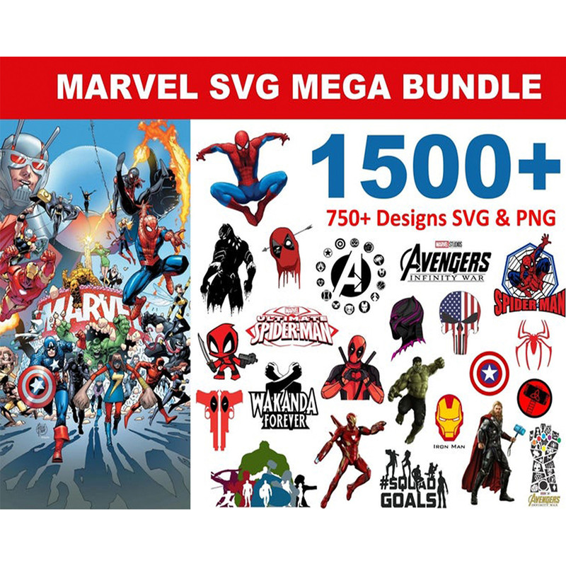 1500 Marvel bundle, Marvel bundle, Marvel svg, Avenger bundle, Avenger svg, Thor svg, Captain svg, Iron man svg,Hulk svg, Superhero svg Instant Dowload.jpg