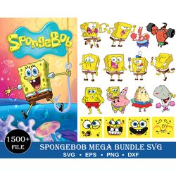 1500 SpongeBob SVG, SpongeBob Font SVG, SpongeBob font, SpongeBob Alphabet for Cricut, SpongeBob Text, Silhouette, Font