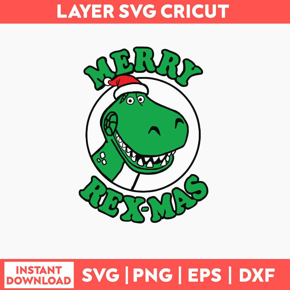 Pixar Toy Story Merry Rex-Mas Svg, Dinosaur Christmas Svg, Png Dxf Eps File.jpg