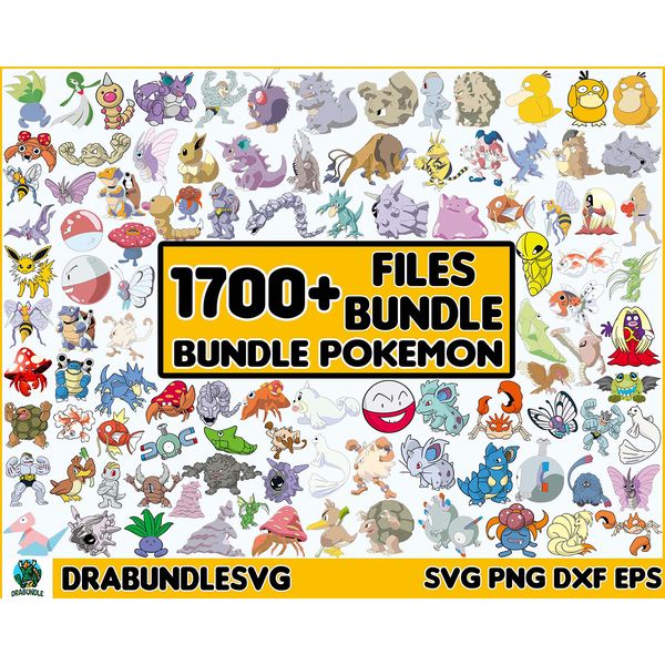 1700 Pokemon svg, Pokemon Characters, Pokemon Layered Svg, Pikachu Svg, Pokemon Bundle Svg, Cut Files, Pokemon Vector, Clipart, Pokemon Instant Download.jpg