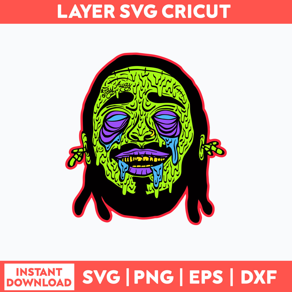 Post Zombie Svg, Post Malone Svg, Zombie Svg, Png Dxf Eps File.jpg