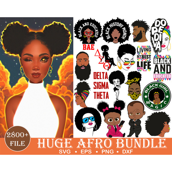 2800 Huge Afro Mega Bundle Svg, Afro Man, Afro Women Svg, Afro Kids Svg, High quality, Instant download.jpg