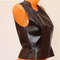 not expensive women's vest genuine leather black colour exclusive handmade 100.jpg