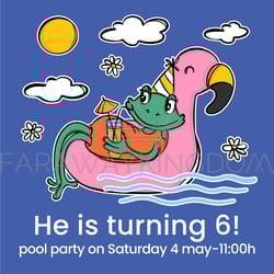 birthday post cartoon frog birthday party invitation sketch