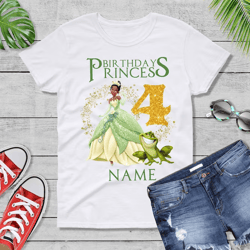 Princess Tiana Birthday Family custom shirts. Disney Princess Tiana Birthday T-shirts. Tiana Birthday T-shirts.