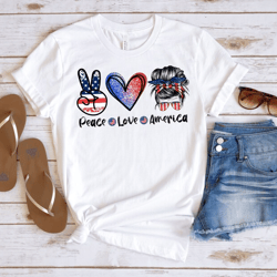 peace, love, america t-shirt. peace, love shirts read the description