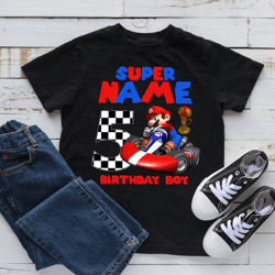 super mario kart birthday family custom shirts. super mario kart birthday t-shirts. mario kart birthday t-shirts.