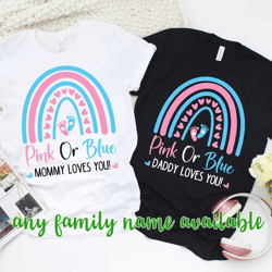 pink or blue i love you gender reveal t-shirt, gender reveal keeper of the gender top. gender reveal t-shirts.