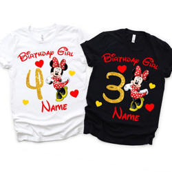 minnie birthday family custom t-shirts. minnie birthday t-shirts. minnie mouse birthday t-shirts.