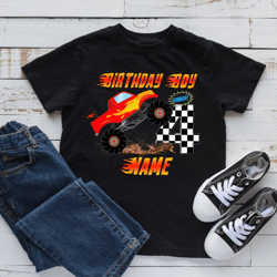 monster trucks birthday family t-shirts. monster trucks birthday t-shirts. monster truck birthday t-shirts.