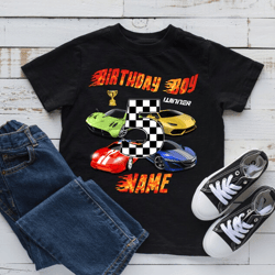 racing cars birthday family t-shirts. racing hot cars birthday t-shirts. hot cars birthday t-shirts.