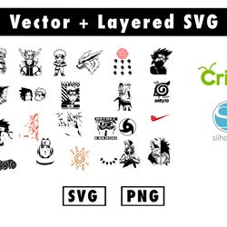 anime naruto svg, png files for cricut machine , anime svg , manga svg , itachi svg , sasuke svg