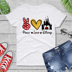 peace, love, disney t-shirt. peace, love shirts read the description