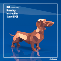 Sheet Metal Template Dachshund Project (dxf, PDF)