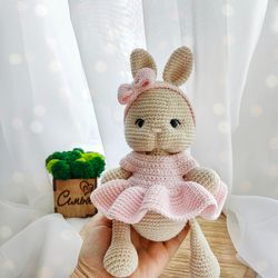 Amigurumi rabbit crochet soft toy rabbit handmade birthday gift handmade rabbit crochet