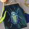 egyptian scarab bead embroidery emerald  velvet bag.jpg