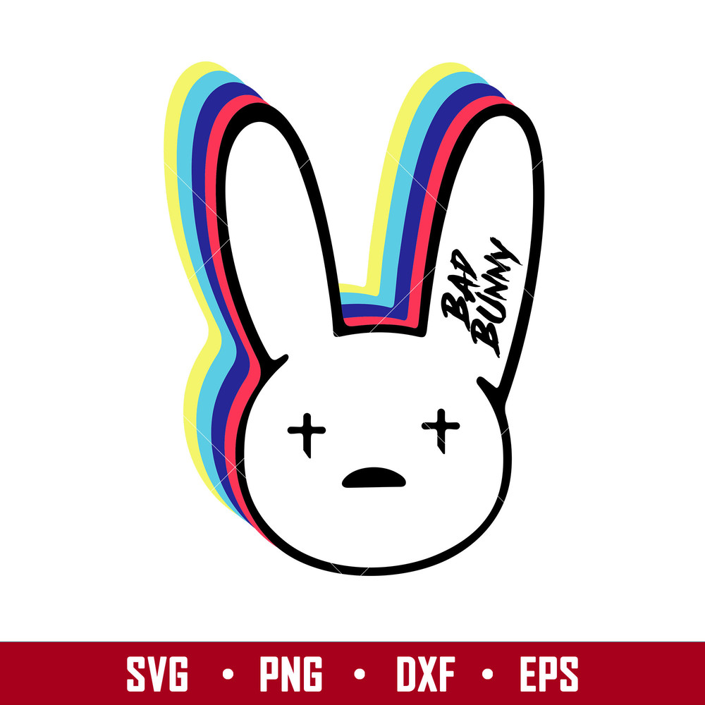 Bad Bunny 13, Bad Bunny Svg, Yo Perreo Sola Svg, Bad bunny logo Svg, El Conejo Malo Svg, png eps, dxf file.jpg