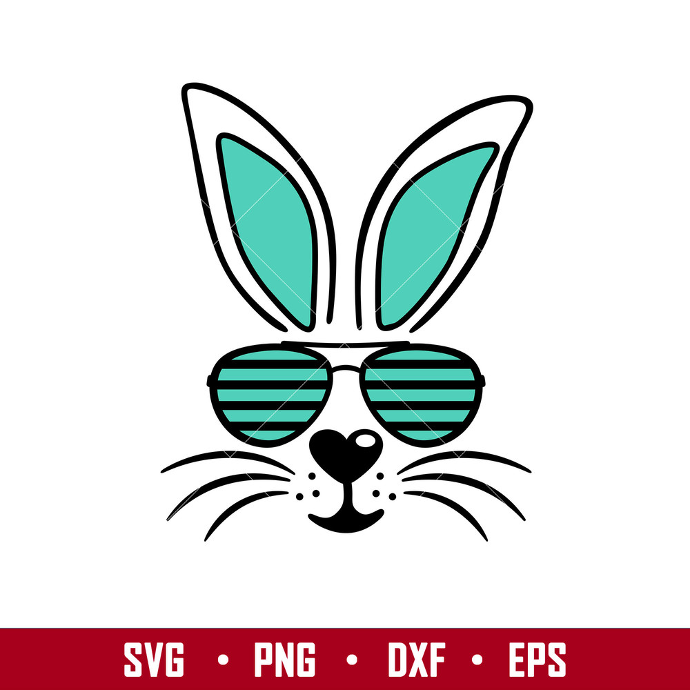 Bunny Boy With Sunglasses, Bunny Boy With Sunglasses Svg, Happy Easter Svg, Easter egg Svg, Spring Svg, png, dxf, eps file.jpg