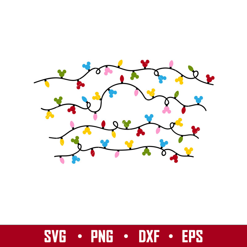 Christmas Light Full Wrap, Christmas Light Full Wrap Svg, Starbucks Svg, Coffee Ring Svg, Cold Cup Svg, png, eps, dxf file.jpg