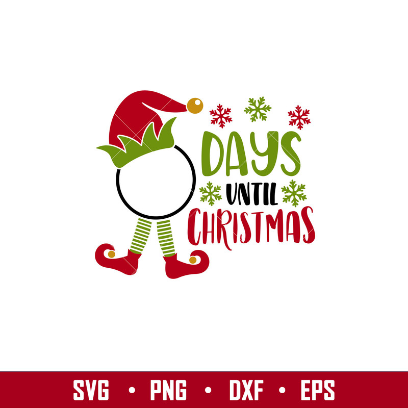 Days Until Christmas, Days Until Christmas SVG, Countdown SVG, Santa SVG, Santa Sign SVG, Santa Clause SVG, Santa Hat Svg, png, dxf, eps file.jpg