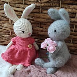 lapins lilou et loulou /tutoriel en francais/ pdf crochet pattern in french/ amigurumi