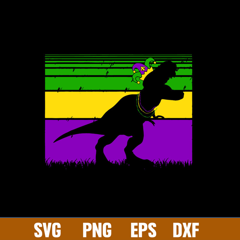 Mardi Gras Dinosaur Svg, Dinosaur Svg, Png Dxf Eps File.jpg