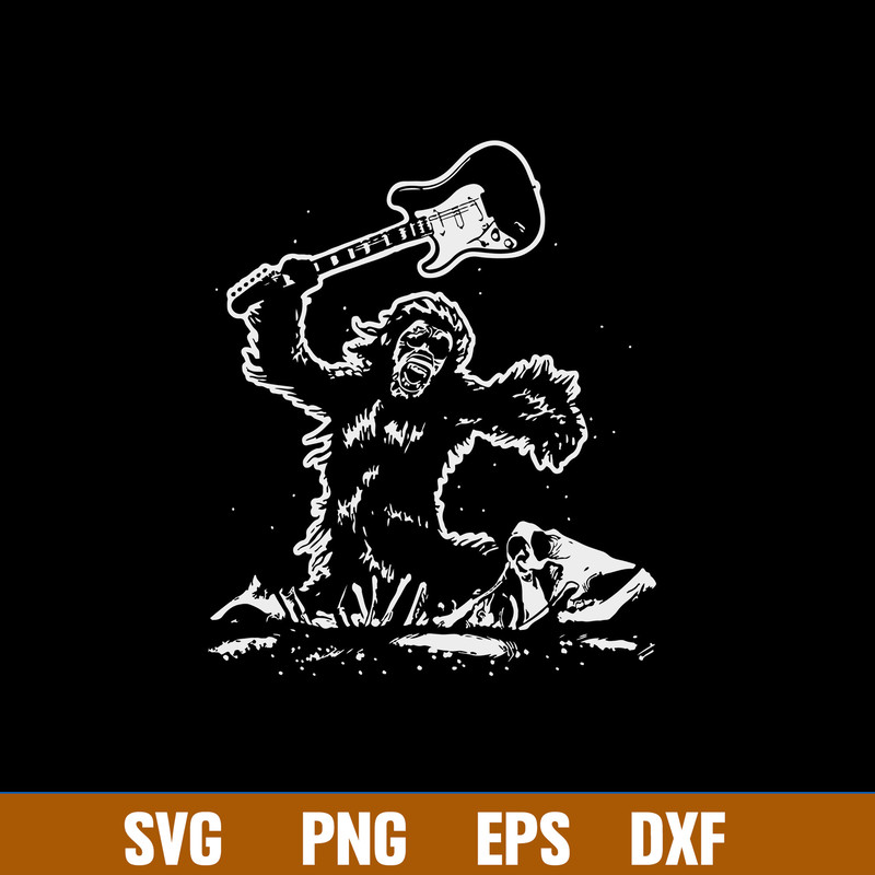 Monkey Electric Guitar Space Odyssey Svg, Png Dxf Eps File.jpg