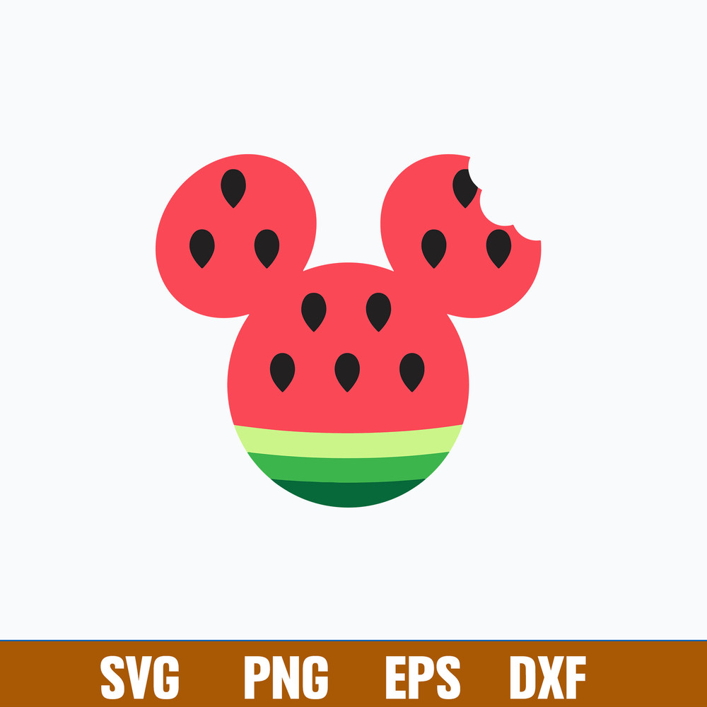 Mouse Head Watermelon Svg, Mickey Mouse Svg, Png Dxf Eps File.jpg