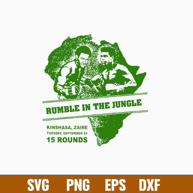 Muhammad Ali SVG Rumble In The Jungle Poster Ali vs Foreman Svg, Png Dxf Eps File.jpg